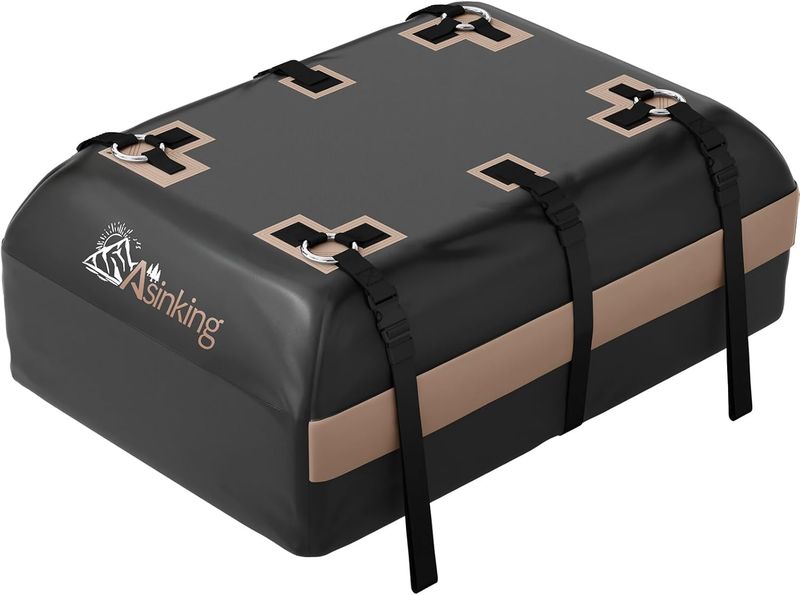 Car Rooftop Cargo Carrier Bag, 15 Cubic Feet Max Size 44 inchL x 34 inchW x 17 inchH