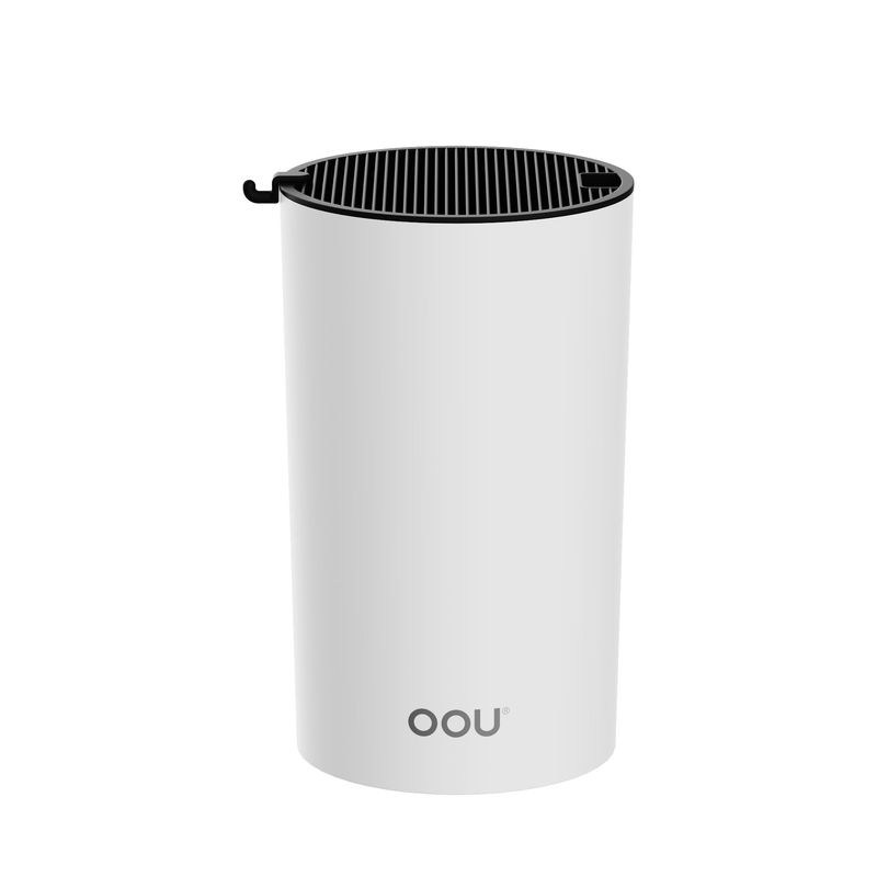 Universal Knife Block Holder by OOU Round Design Spacesaver White
