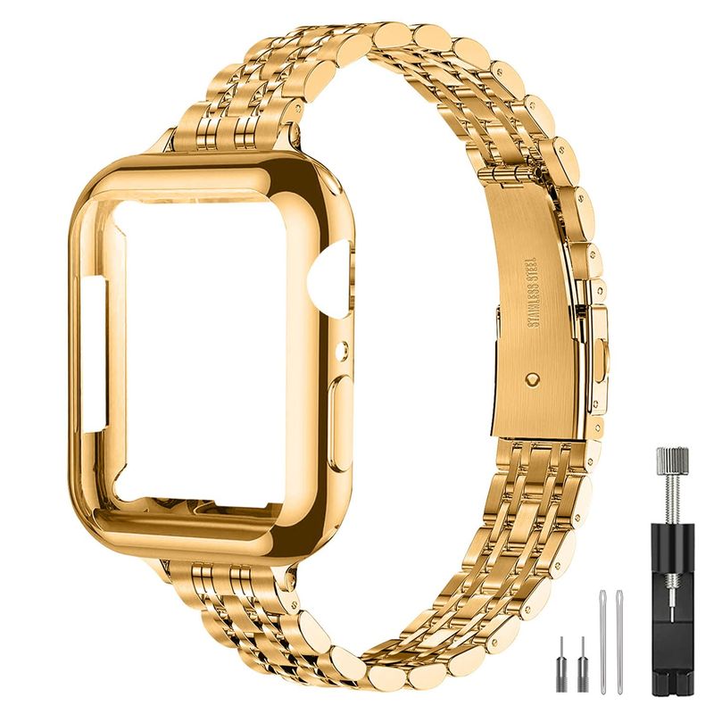 Slim Metal Stainless Steel Watch Band for Apple Watch 38mm 40mm 41mm