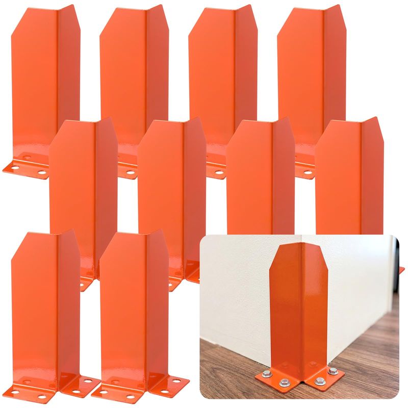 10x Orange Corner Guards for Carpet Cleaning Wall Edge Baseboard Protection
