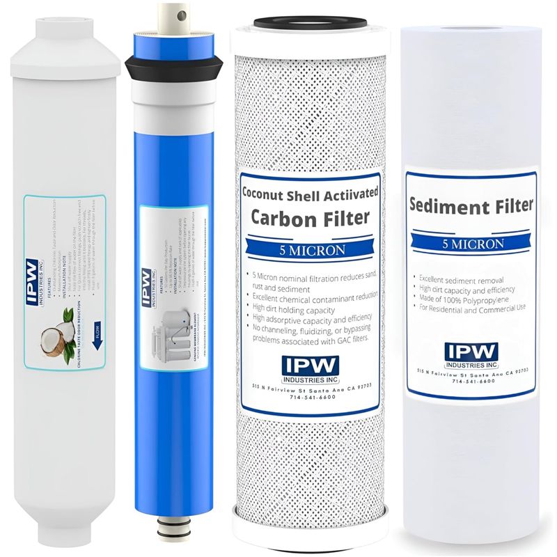 4-Stage Under Sink Reverse Osmosis Replacement Filter Kit by IPW Industries