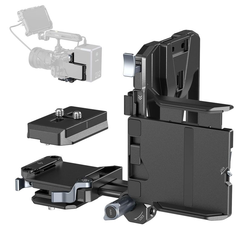 SMALLRIG V Mount Battery Plate Kit with QR Plate, LCD Protection, Cable Clips