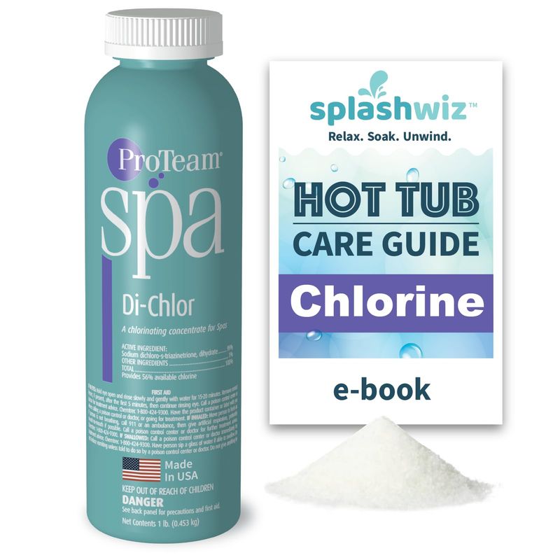 Hot Tub Chlorine ProTeam Spa Di-Chlor Sanitizer 1 lb Made in USA