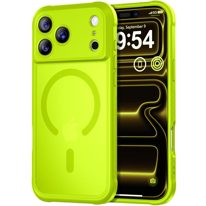 Thomo Magnetic iPhone 17 Pro Case Military Grade Shockproof Antifingerprint Fluo