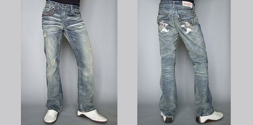 Straight Leg Swarovski Studded Jeans
