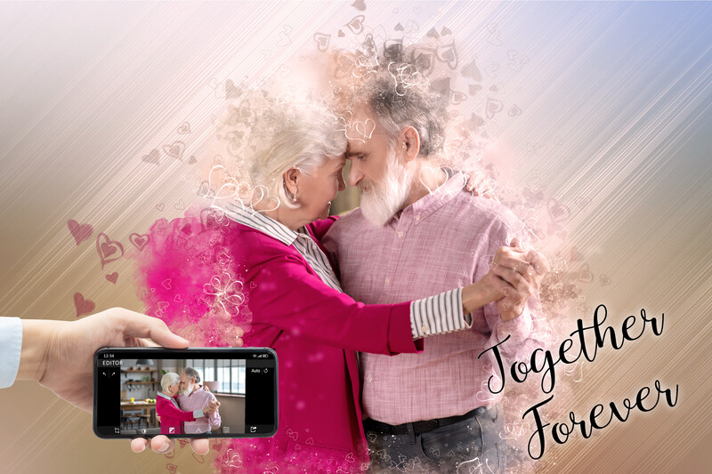 Stylistic Image with Beautiful Heart Accents From Your Photo