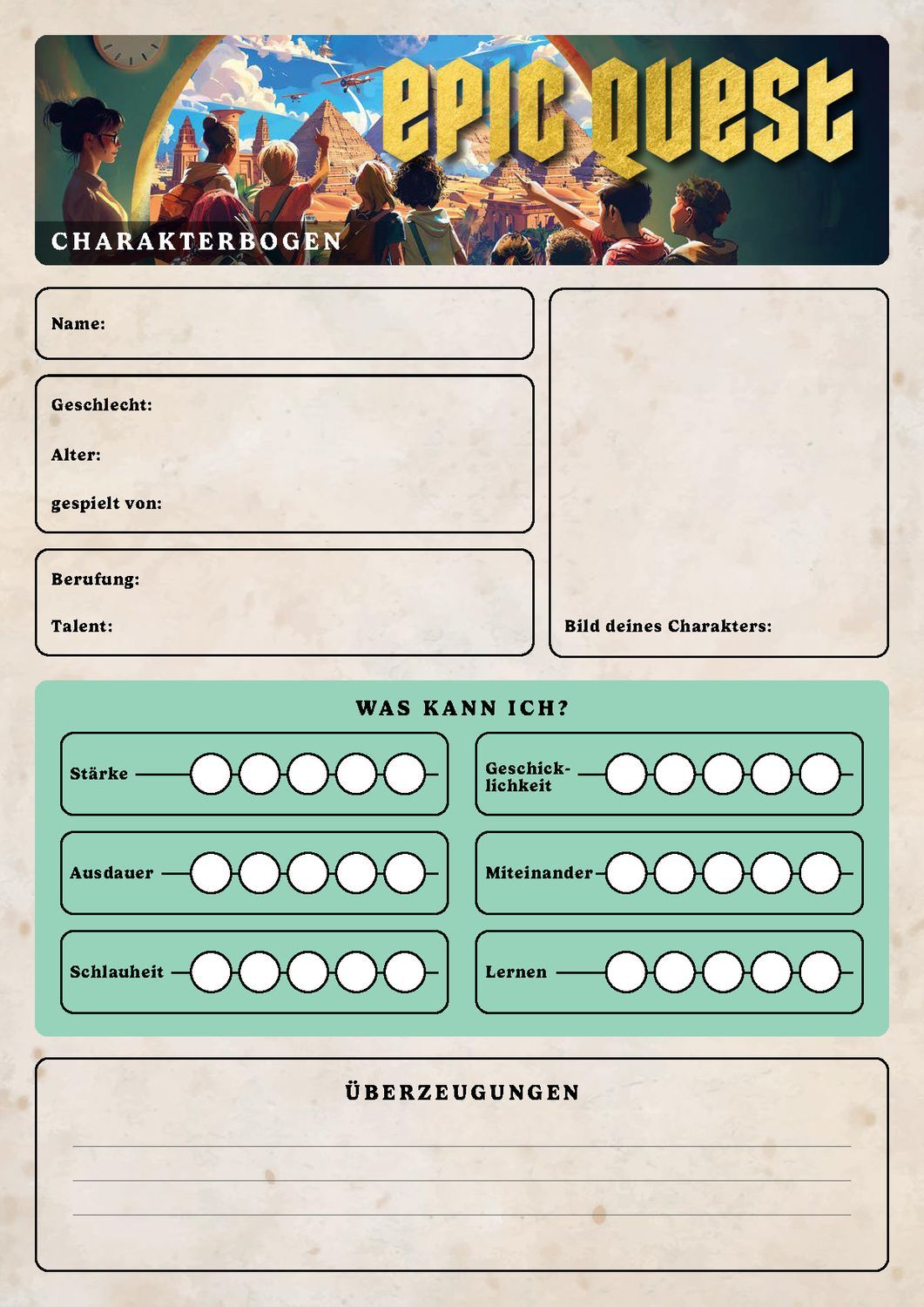 Vorgefertigte Charaktere Startabenteuer "Zauberpunk" (digital)