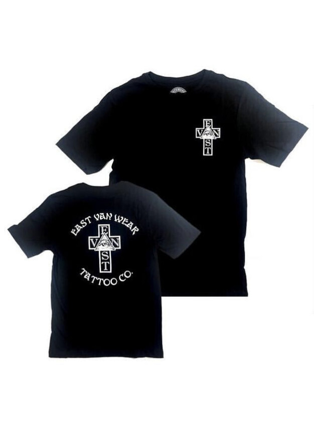 East Van Cross Tattoo Evil Eye Tee, Size: XS