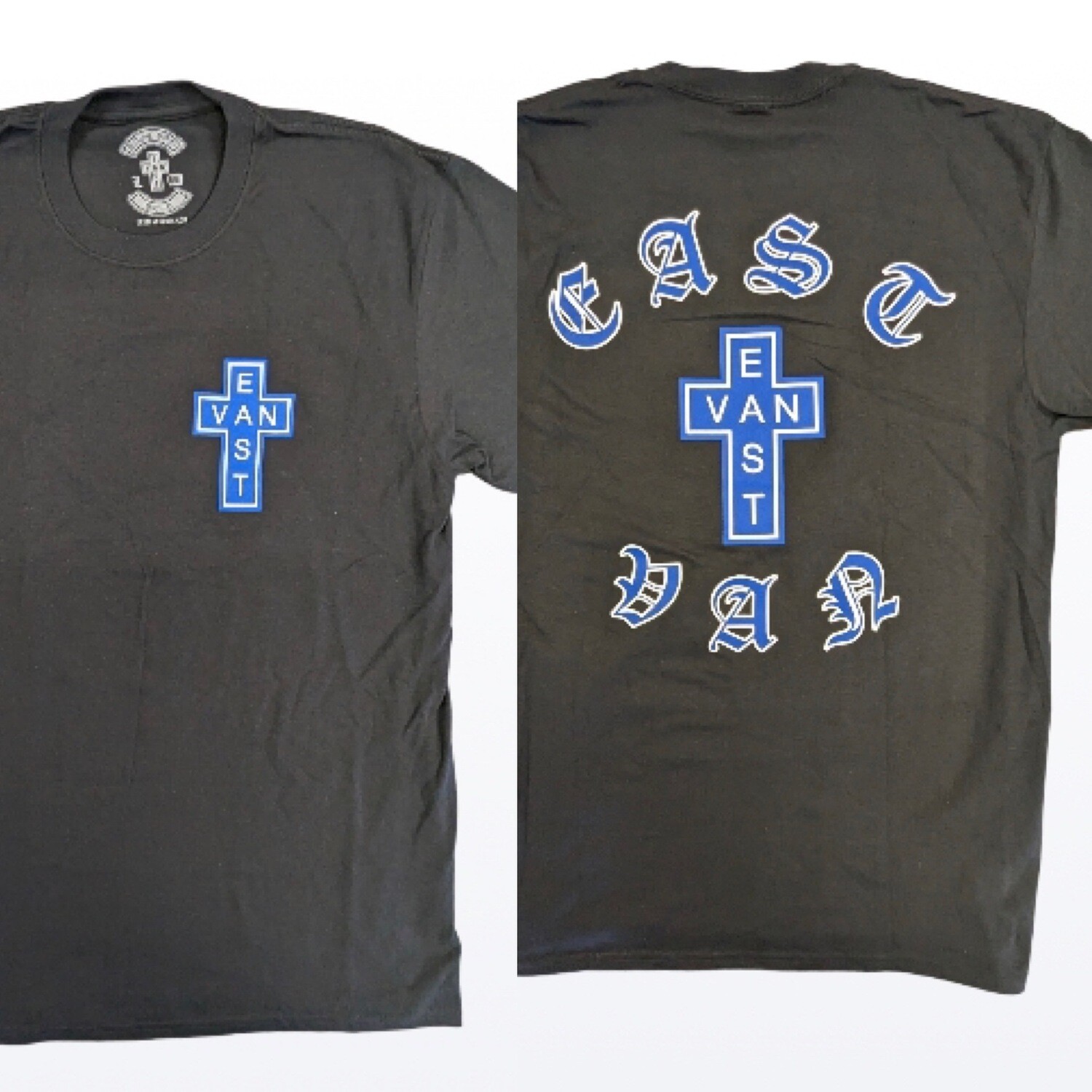East Van Cross Blue White Cross, Size: S