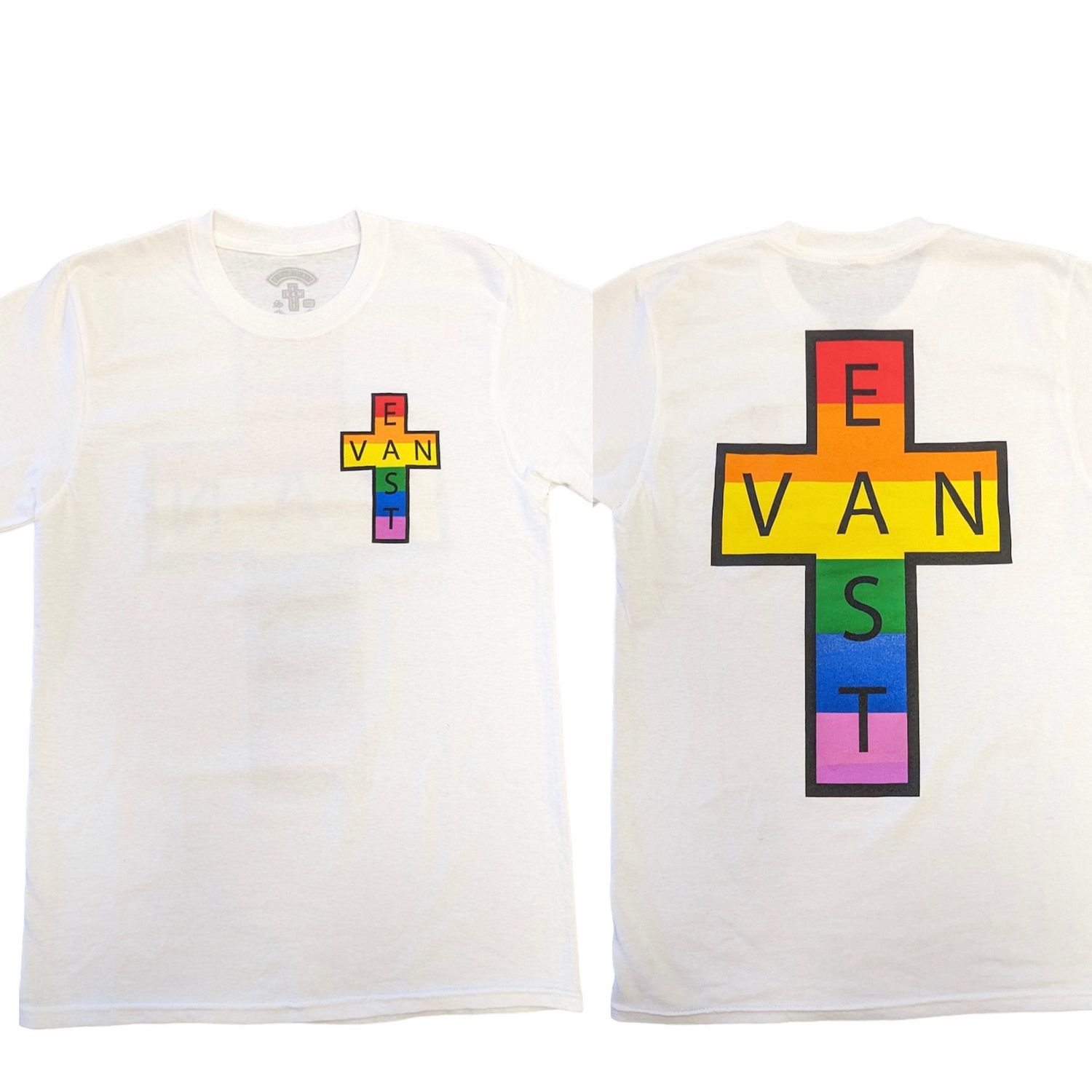 East Van Cross Pride Tee, Color: White, Size: S