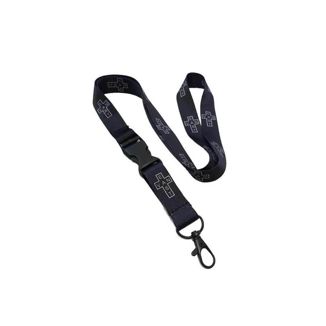 East Van Cross Lanyard, Color: Black and Black Buckle