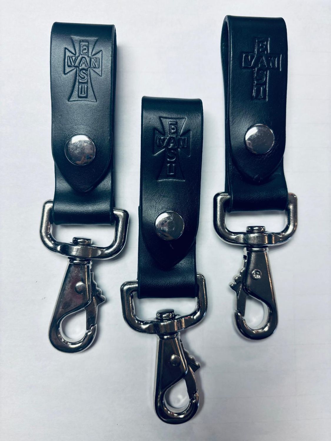 EVC leather keychain