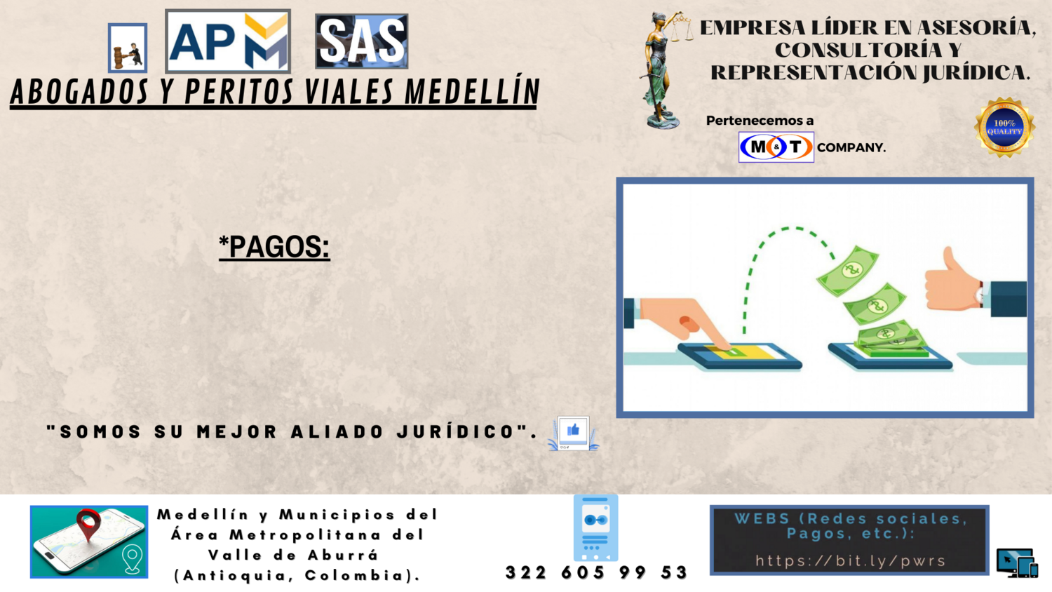 2. PAGOS A &quot;APVM&quot; ABOGADOS Y PERITOS VIALES MEDELLÍN S.A.S.:
