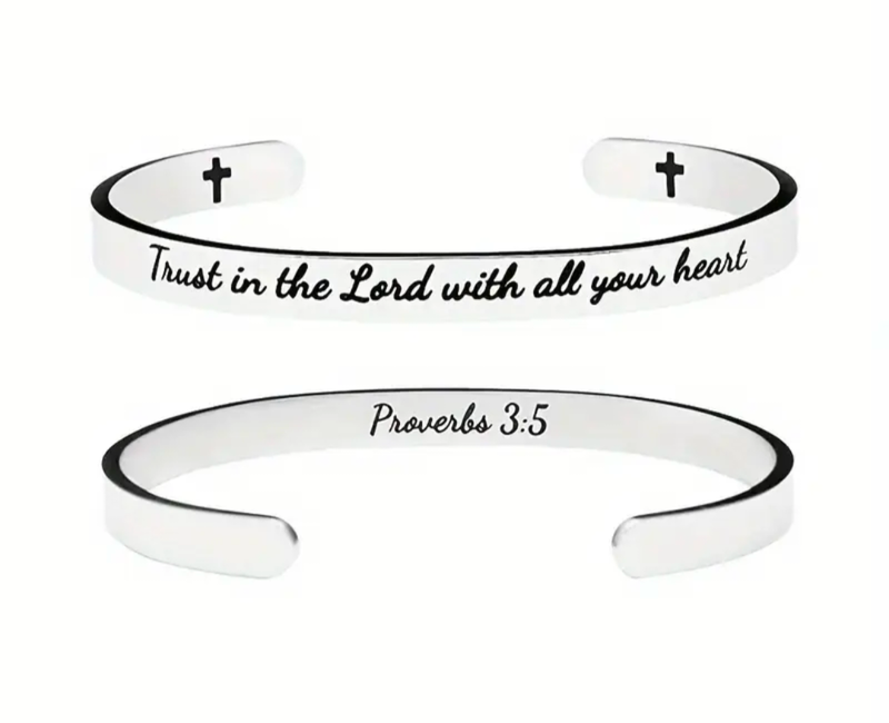Proverbs 3:5 Cuff Bangle