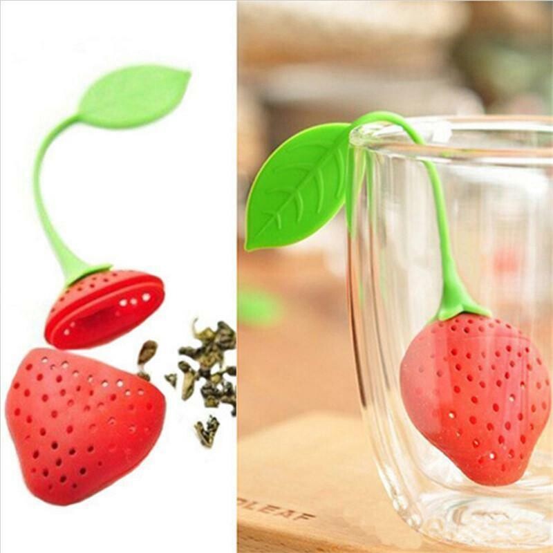 Infuseur à thé en Silicone en forme de fraise