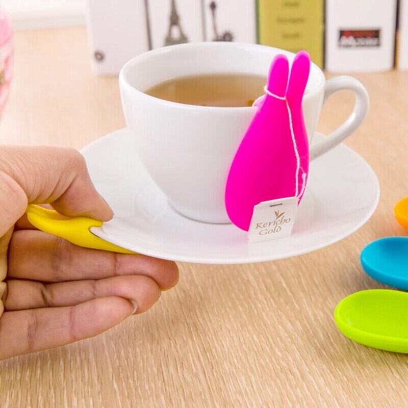 Support sachet à thé en forme de lapin, Clip tasse à thé