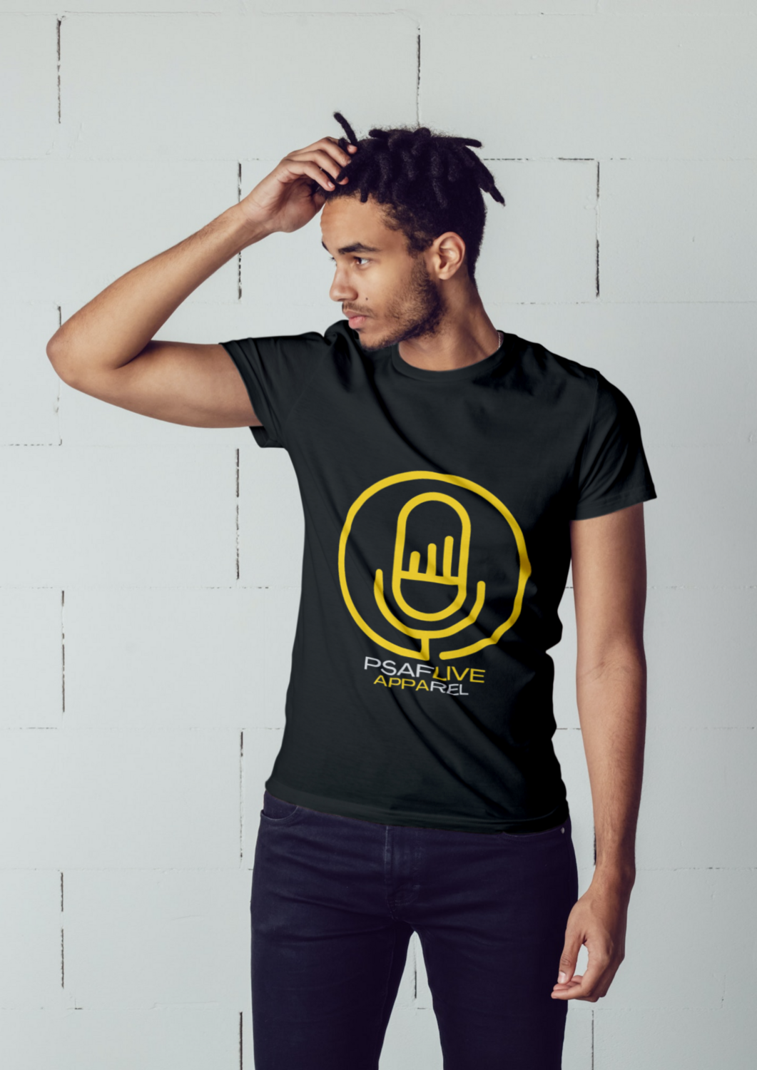 Man Black Basic Tee