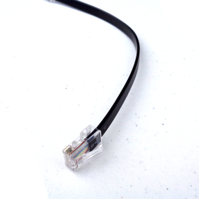 Cable, Flat 8 way RJ45/RJ45, 0.25m