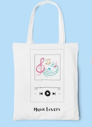 Music White Tote Bag