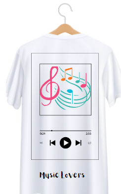 White Oversize Music T-Shirt