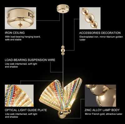 Italian Butterfly chandlier lamp 3pcs