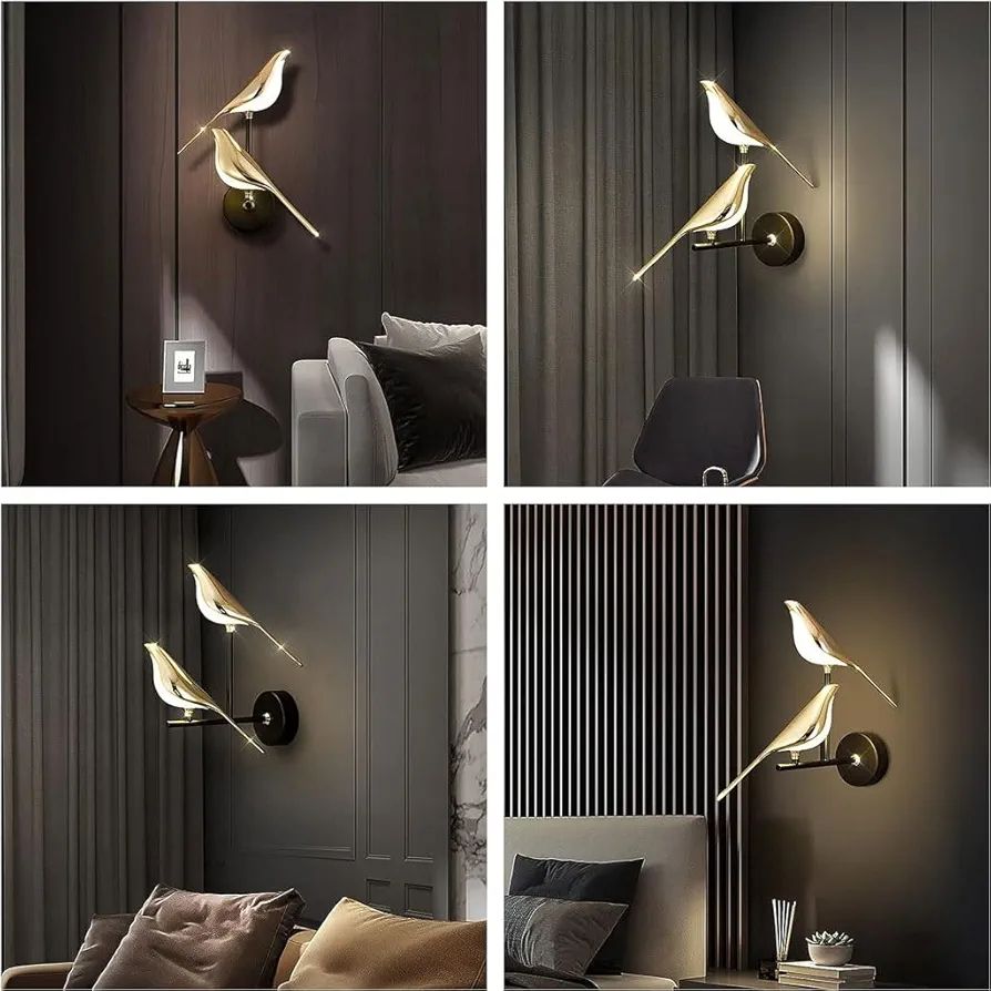 Italian bird wall lamp