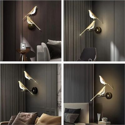 Italian bird wall lamp