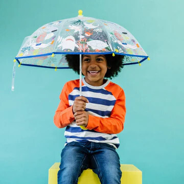 Color Changing Umbrella  Clear Deep Sea
