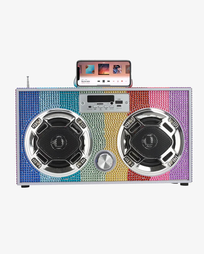 TT Boombox Speaker Bling Retro