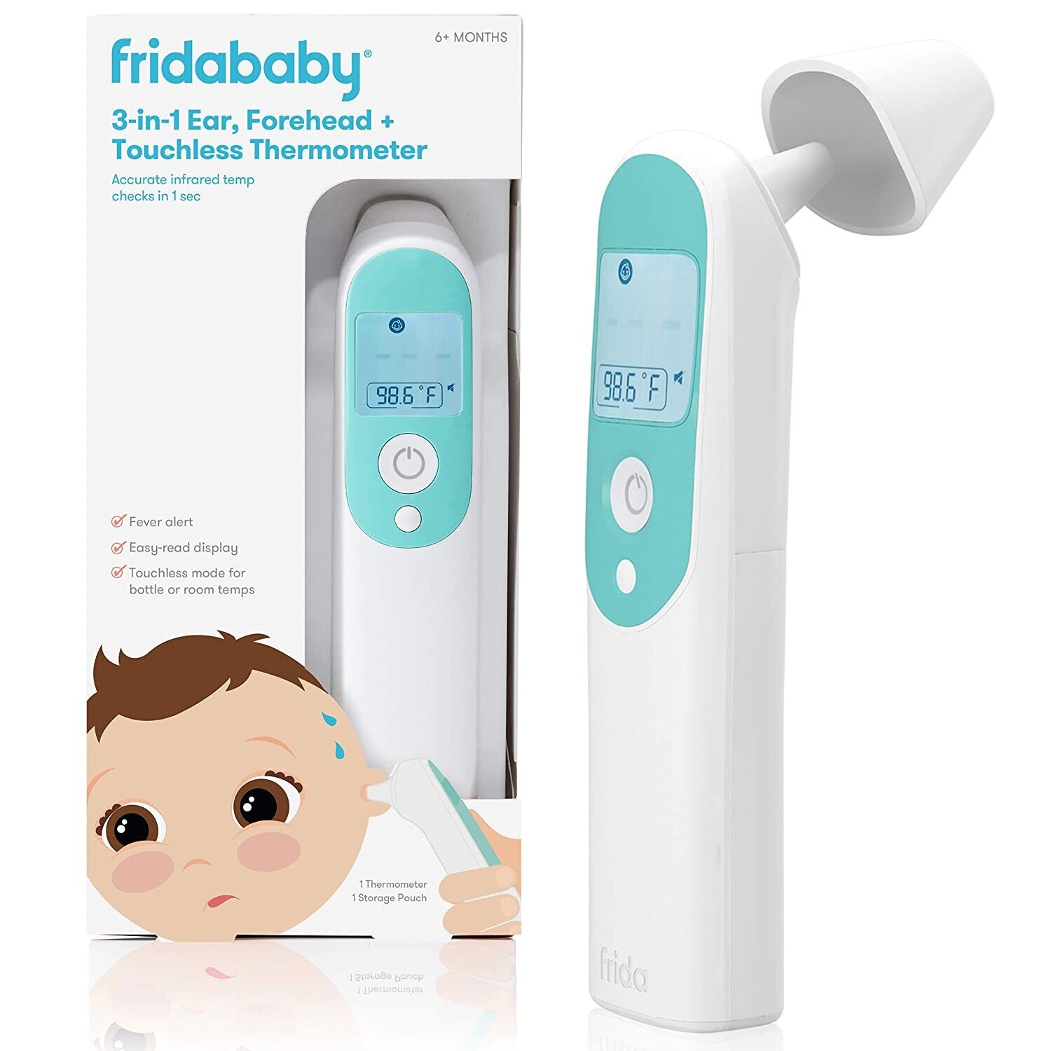 Frida 3 in 1 Ear, Forehead + Touchless Thermometer