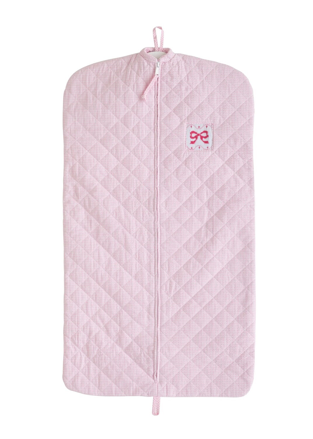 Quilted Garment Bag- Pink Bow