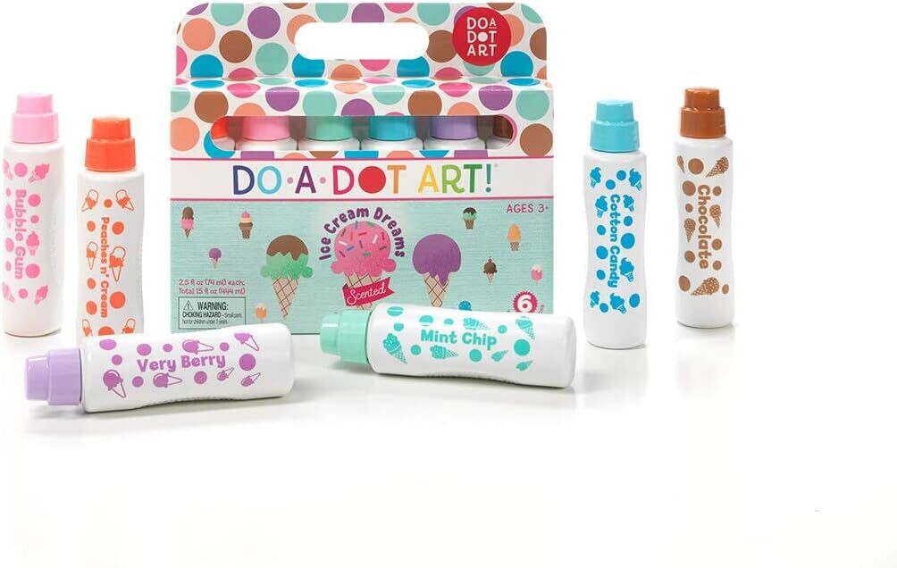 6 Pack Ice Cream Dot Markers