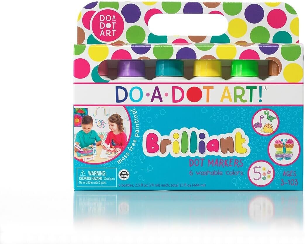 6 Pack Brilliant Dot Markers