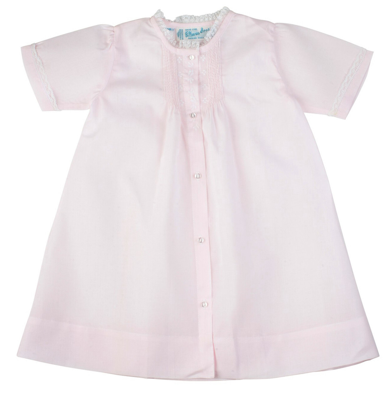74173 Folded Daygown, Color: Pink, Size: NB