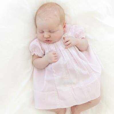 83216 Lace Inlay Pleated Dress