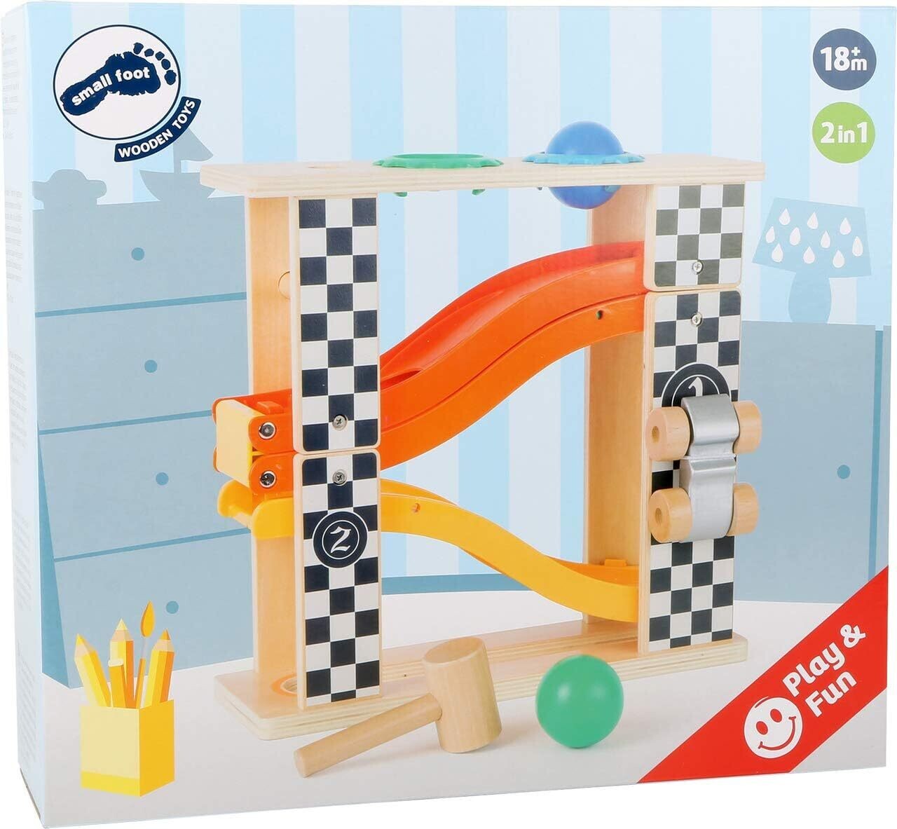 Rally Hammering Marble Run