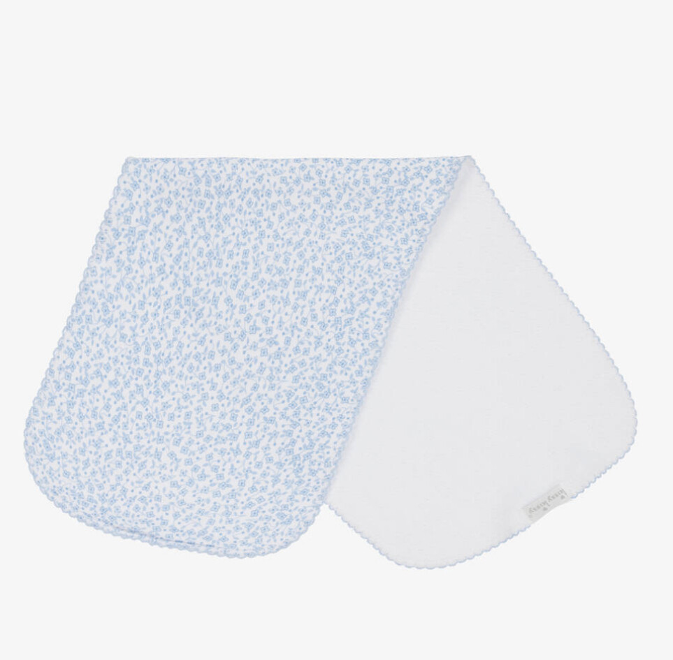 Petite Blooms Burp Cloth, Color: Blue
