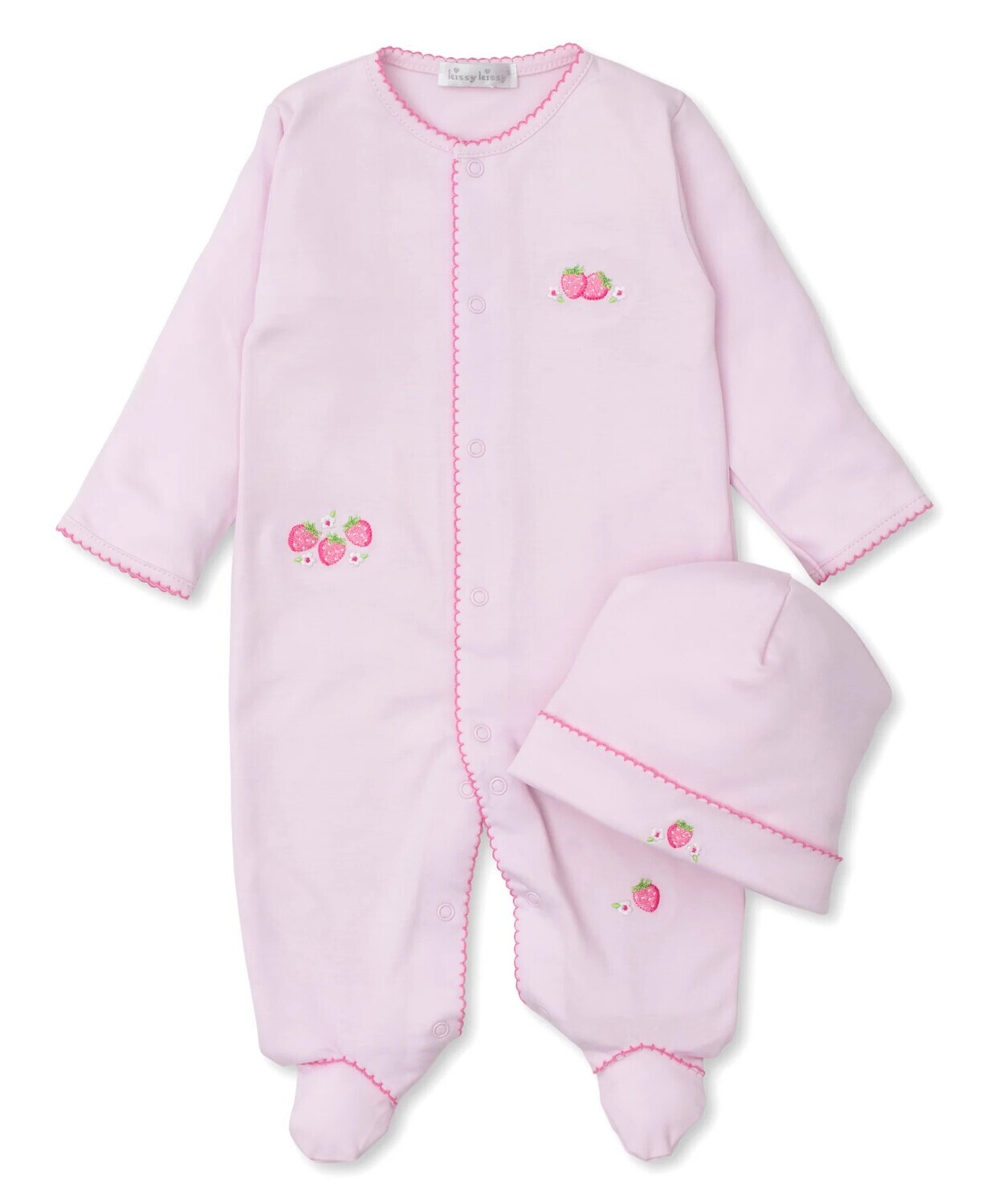 Strawberry Essence Footie w/ Hat Set