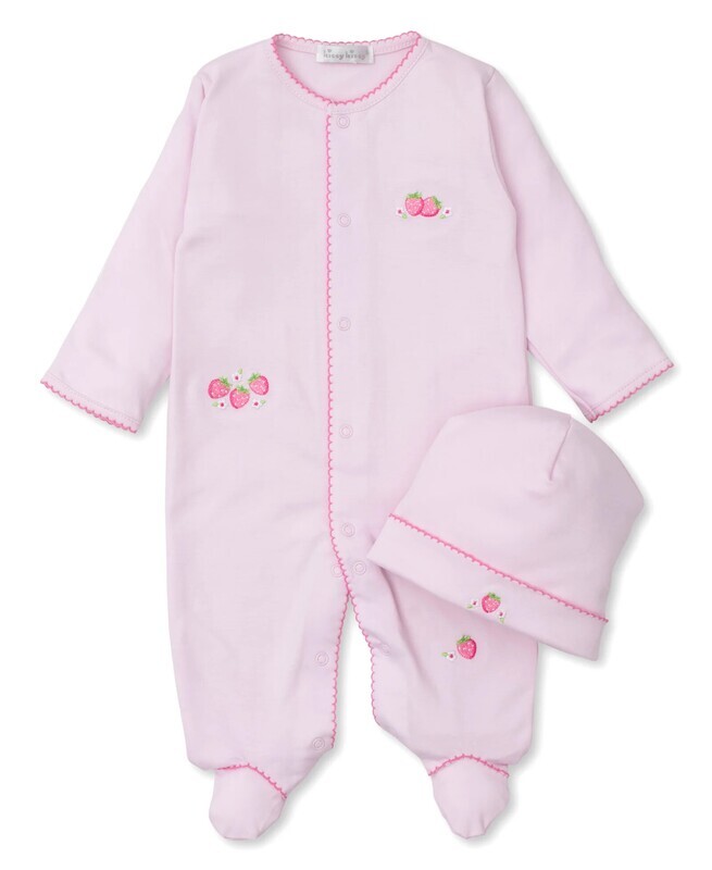 Strawberry Essence Footie w/ Hat Set