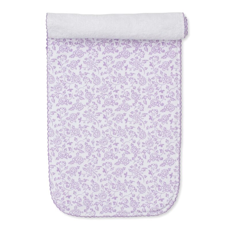 Blooming Vines Burp Cloth- Lilac