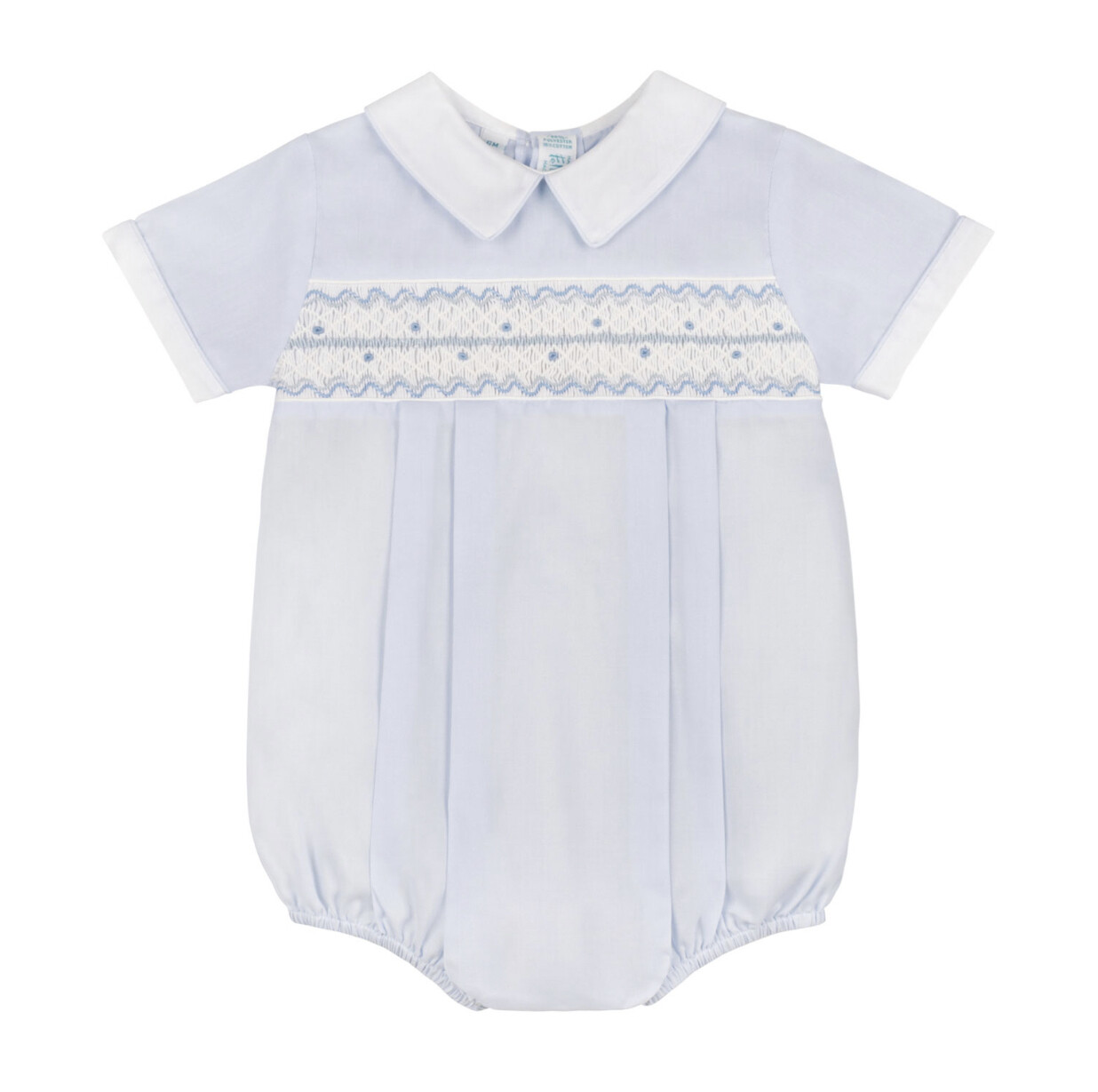 23993 Boys Wave Smocked Romper