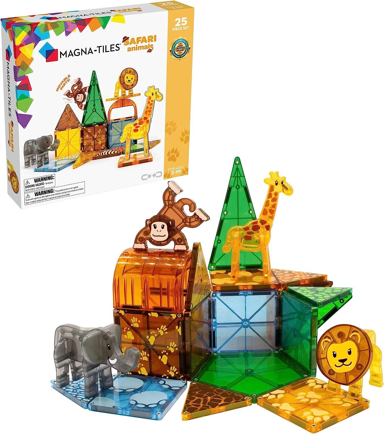 Magna-Tiles Safari Animals 25pc Set