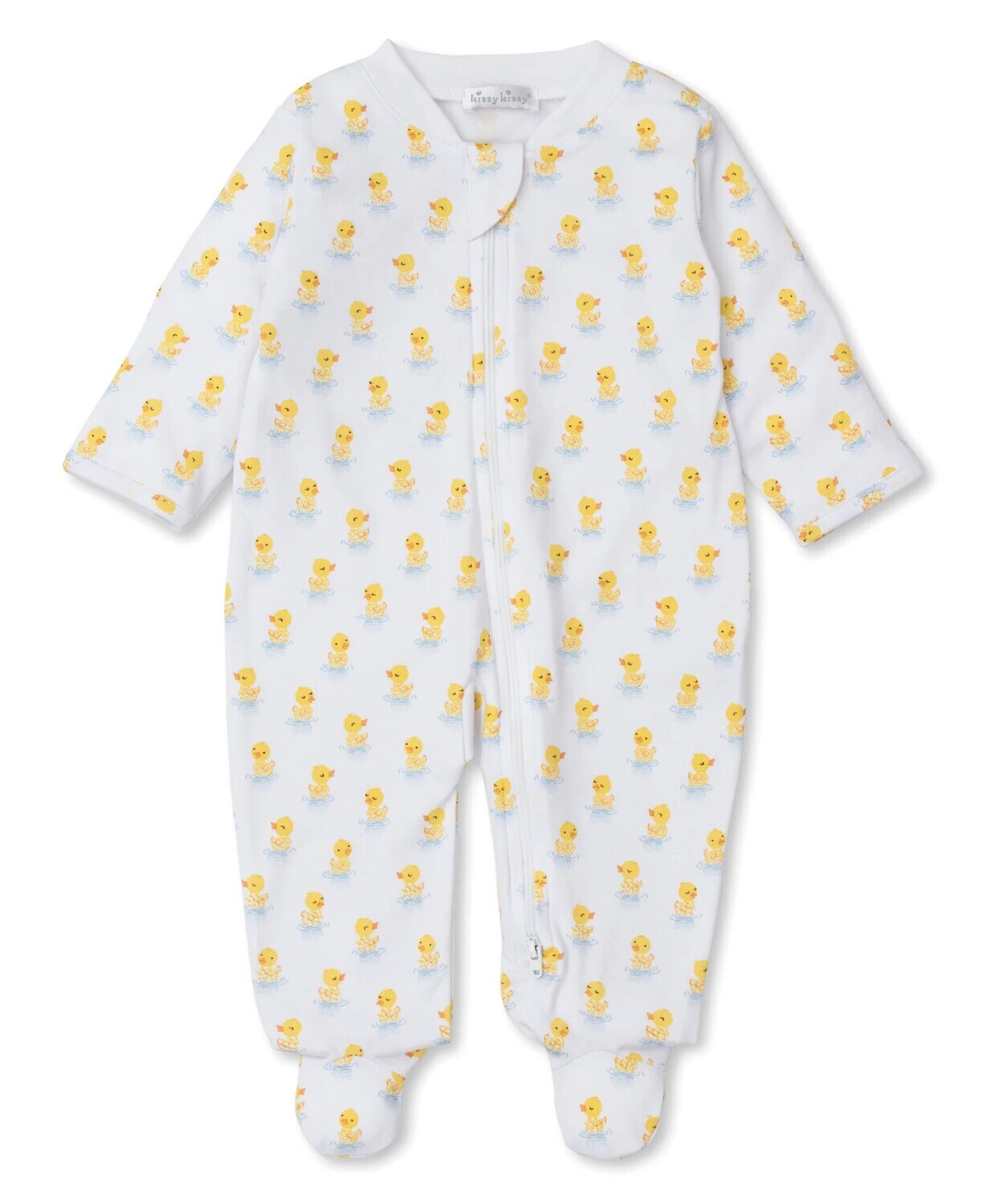 Dotty Ducks Footie w/ Zipper