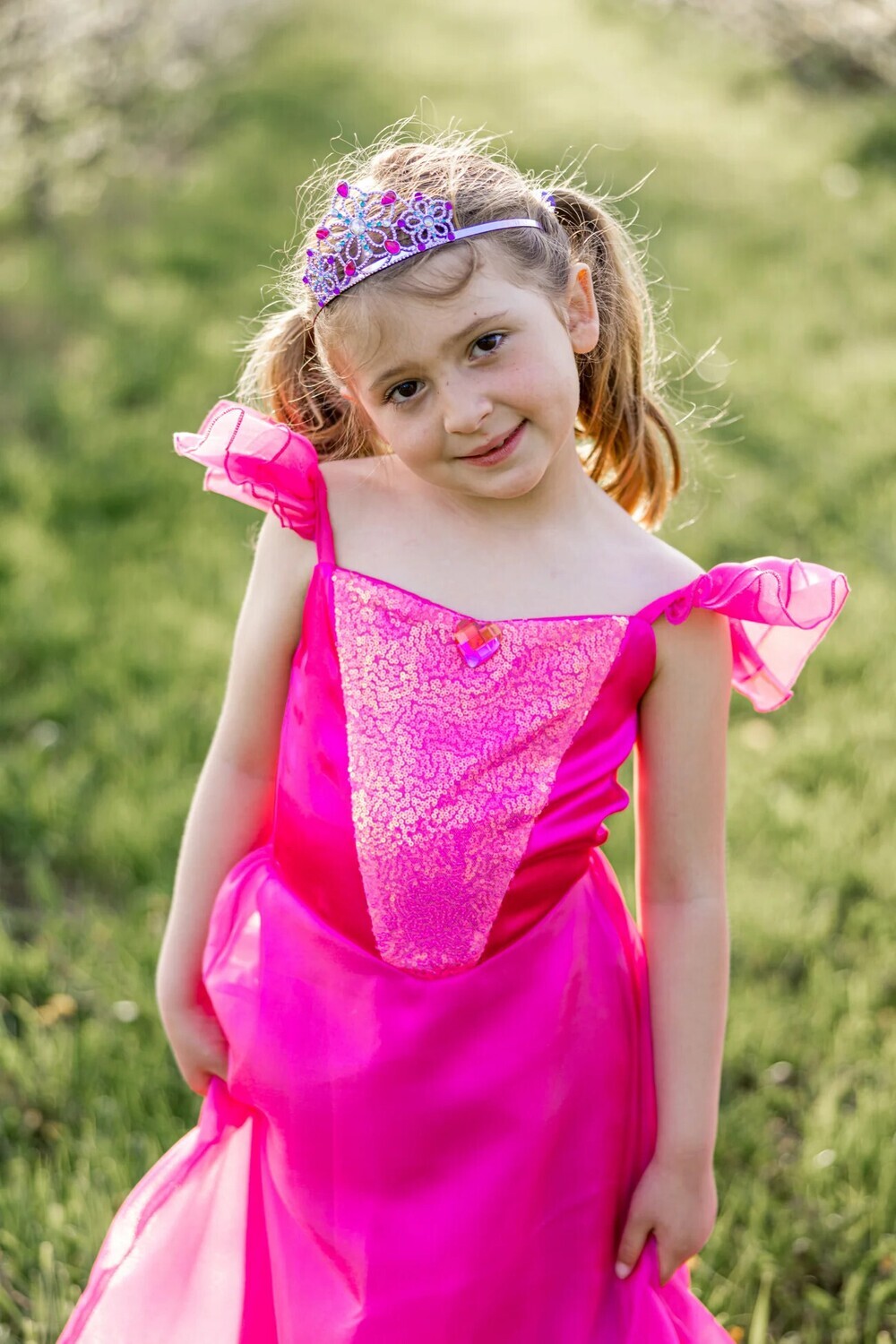 Hot Pink Princess Party Dress, Size: 3/4