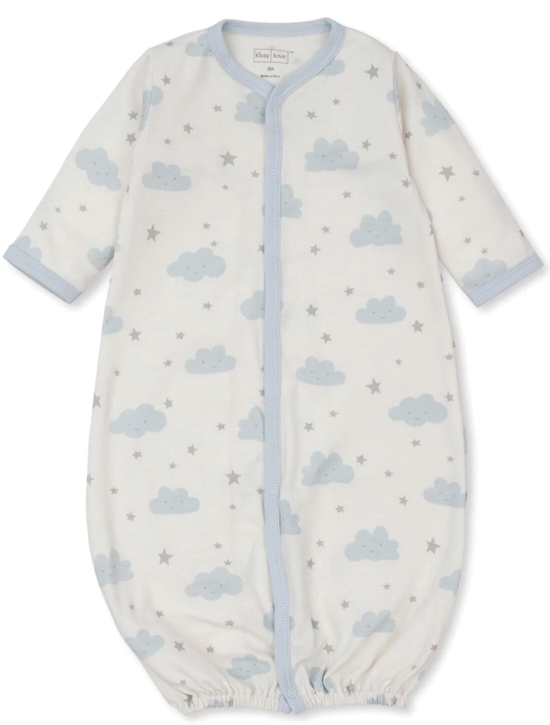 Breezy Clouds Conv. Gown, Color: Light Blue, Size: Newborn