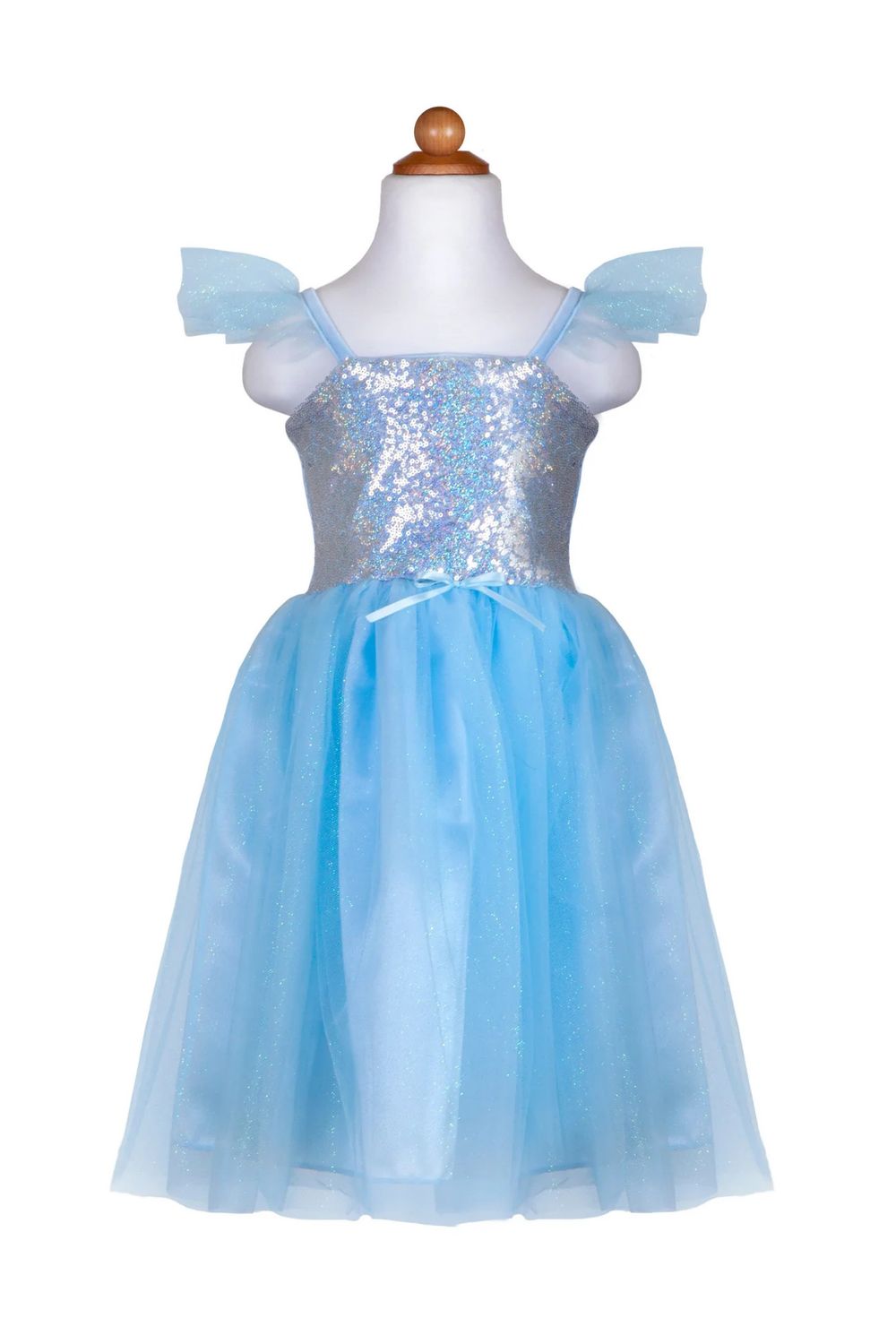GP Sequin Princess Dress (2 options), Color: Blue, Size: 3/4