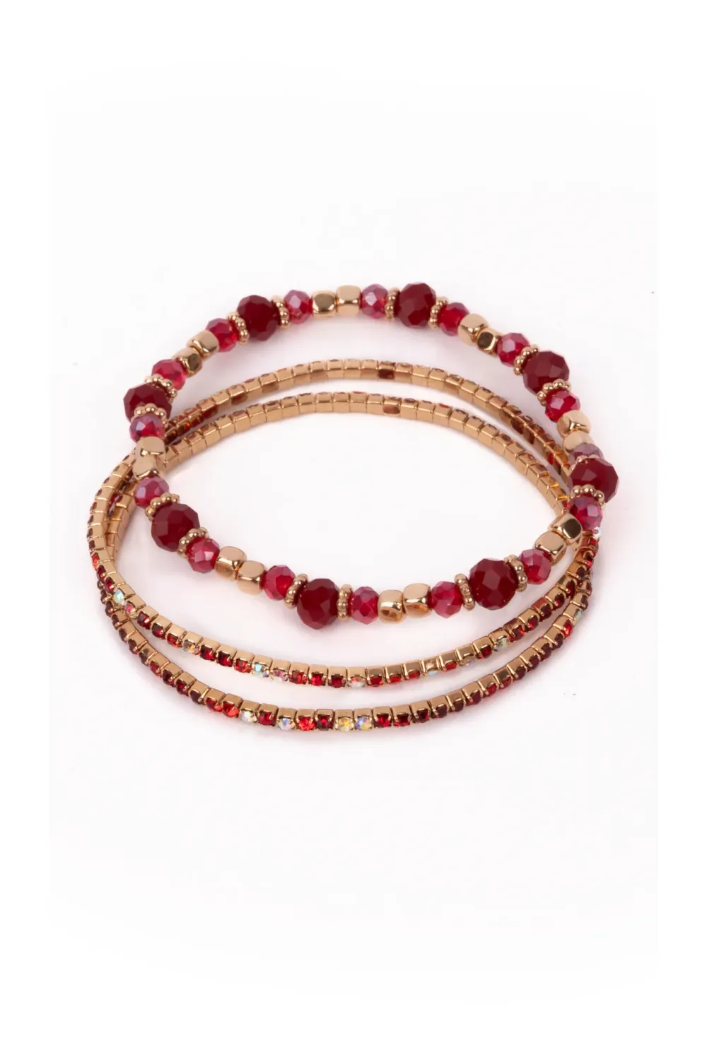 90021 Ruby Red Bracelet Set, 3pc