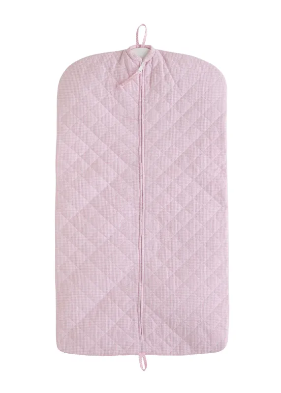 Quilted Garment Bag- Light Pink