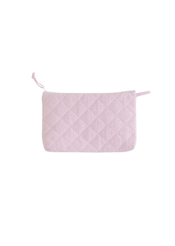 Quilted Cosmetic- Light Pink