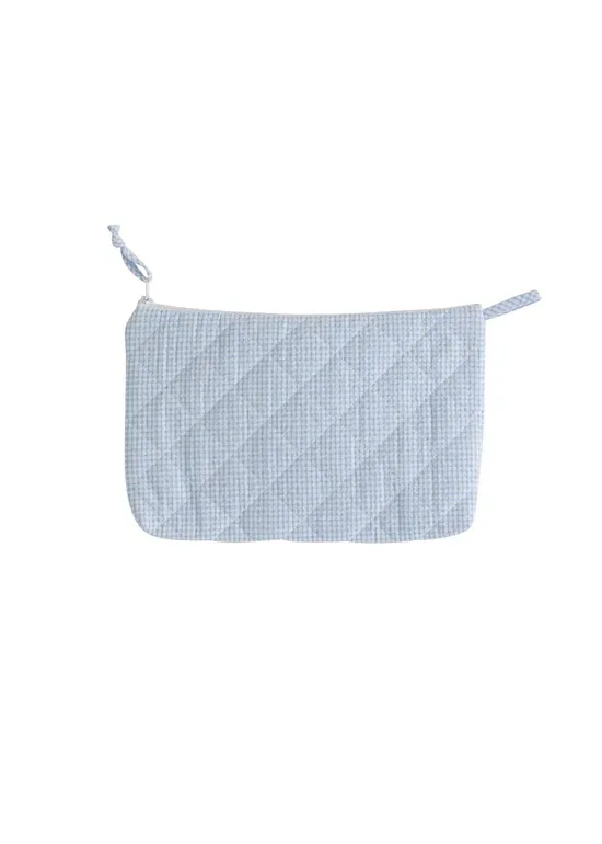 Quilted Cosmetic- Light Blue